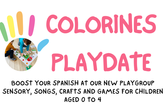 Boost your Spanish at our colorines playdate. Sensory, songs, crafts and games for children aged 0 to 4.